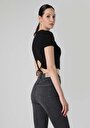 thumb-Afficher les détails de T-shirt À Manches Courtes Noir Slim Fit  Femme