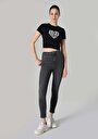 thumb-Afficher les détails de T-shirt À Manches Courtes Noir Slim Fit  Femme