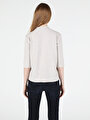 thumb-Afficher les détails de T-shirt À Manches Longues Beige Regular Fit  Femme