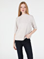 thumb-Afficher les détails de T-shirt À Manches Longues Beige Regular Fit  Femme