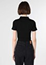 thumb-Afficher les détails de T-shirt À Manches Courtes Noir Slim Fit  Femme