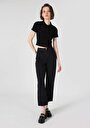 thumb-Afficher les détails de T-shirt À Manches Courtes Noir Slim Fit  Femme