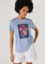 thumb-Afficher les détails de T-shirt À Manches Courtes Bleu Regular Fit  Femme