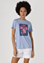 thumb-Afficher les détails de T-shirt À Manches Courtes Bleu Regular Fit  Femme