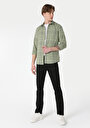 thumb-Afficher les détails de Chemise À Manches Longues Vert Slim Fit   Homme