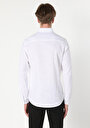 thumb-Afficher les détails de Chemise À Manches Longues Blanc Slim Fit Droit Popeline Homme