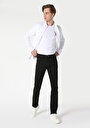 thumb-Afficher les détails de Chemise À Manches Longues Blanc Slim Fit Droit Popeline Homme
