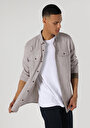thumb-Afficher les détails de Chemise À Manches Longues Beige Regular Fit   Homme