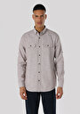 thumb-Afficher les détails de Chemise À Manches Longues Beige Regular Fit   Homme