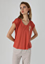 thumb-Afficher les détails de T-shirt À Manches Courtes Orange Regular Fit  Femme