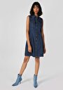 thumb-Afficher les détails de Robe Bleu Slim Fit    Femme