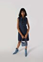thumb-Afficher les détails de Robe Bleu Slim Fit    Femme