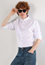 thumb-Afficher les détails de Chemise À Manches Longues Blanc Slim Fit   Homme