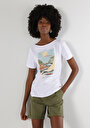 thumb-Afficher les détails de T-shirt À Manches Courtes Blanc Regular Fit  Femme