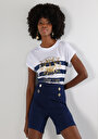 thumb-Afficher les détails de T-shirt À Manches Courtes Blanc Regular Fit  Femme