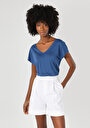 thumb-Afficher les détails de T-shirt À Manches Courtes Bleu Regular Fit  Femme