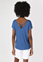 thumb-Afficher les détails de T-shirt À Manches Courtes Bleu Regular Fit  Femme