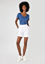 thumb-Afficher les détails de T-shirt À Manches Courtes Bleu Regular Fit  Femme