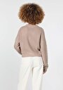 thumb-Afficher les détails de Cardigan Tricot Beige Comfort Fit Femme