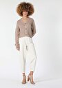 thumb-Afficher les détails de Cardigan Tricot Beige Comfort Fit Femme