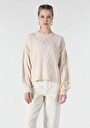 thumb-Afficher les détails de Pull Ecru Comfort Fit   Femme