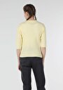 thumb-Afficher les détails de Cardigan Tricot Jaune Slim Fit Femme