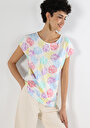 thumb-Afficher les détails de T-shirt À Manches Courtes Multicolou Regular Fit  Femme