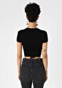thumb-Afficher les détails de T-shirt À Manches Courtes Noir Slim Fit  Femme