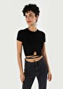 thumb-Afficher les détails de T-shirt À Manches Courtes Noir Slim Fit  Femme