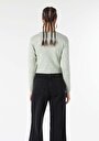 thumb-Afficher les détails de Cardigan Tricot Vert Slim Fit Femme