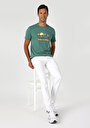 thumb-Afficher les détails de T-shirt À Manches Courtes Vert Regular Fit Imprimé Homme