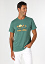 thumb-Afficher les détails de T-shirt À Manches Courtes Vert Regular Fit Imprimé Homme