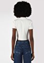 thumb-Afficher les détails de T-shirt À Manches Courtes Blanc Slim Fit  Femme