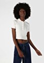 thumb-Afficher les détails de T-shirt À Manches Courtes Blanc Slim Fit  Femme