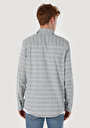 thumb-Afficher les détails de Chemise À Manches Longues Gris Comfort Fit Rayé Ratière Homme
