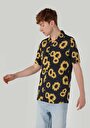 thumb-Afficher les détails de Chemise À Manches Courtes Anthracite Imprimé Regular Fit Homme