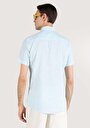 thumb-Afficher les détails de Chemise À Manches Courtes Vert Droit Slim Fit Homme