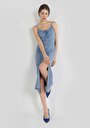 thumb-Afficher les détails de Robe Bleu Regular Fit    Femme