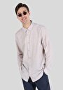 thumb-Afficher les détails de Chemise À Manches Longues Beige Comfort Fit   Homme