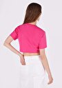 thumb-Afficher les détails de T-shirt À Manches Courtes Rose Slim Fit  Femme
