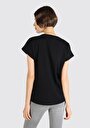thumb-Afficher les détails de T-shirt À Manches Courtes Noir Regular Fit Imprimé Femme