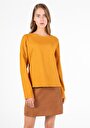 thumb-Afficher les détails de T-shirt À Manches Longues Jaune Regular Fit  Femme
