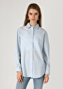 thumb-Afficher les détails de Chemise À Manches Longues Bleu Relaxed Fit   Femme