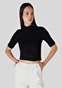 thumb-Afficher les détails de T-shirt À Manches Courtes Noir Slim Fit  Femme