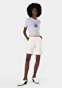 thumb-Afficher les détails de Short Blanc Regular Fit Femme