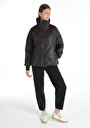 thumb-Afficher les détails de Veste Pu Marron   Regular Fit Femme
