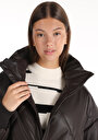 thumb-Afficher les détails de Veste Pu Marron   Regular Fit Femme