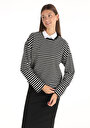 thumb-Afficher les détails de T-shirt À Manches Longues Noir Regular Fit  Femme