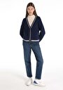 thumb-Afficher les détails de Cardigan Tricot Marine Regular Fit Femme