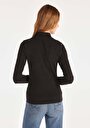 thumb-Afficher les détails de T-shirt À Manches Longues Noir Slim Fit  Femme